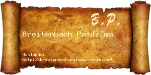 Breitenbach Palóma névjegykártya